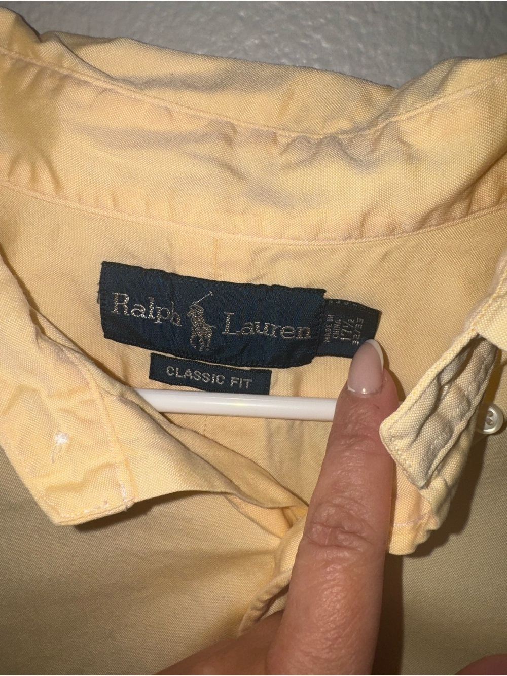 Polo Ralph Lauren Men's Classic-Fit Oxford Button-Down Shirt | 17.5 32 33 Yellow - Picture 5 of 9